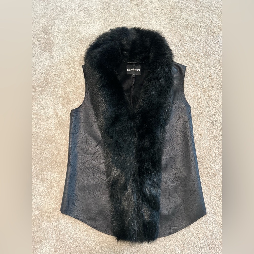 Express Faux Fur Vest